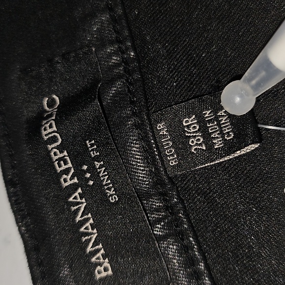 Banana Republic Factory Black Coated Skinny ankle fit jean Size 28/6R $89 NWT - Picture 14 of 16